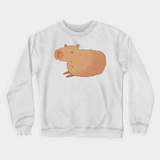 Cute sleepy capybara illustration Crewneck Sweatshirt